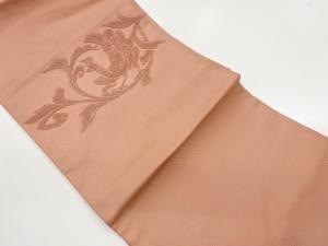 鳥に唐草模様刺繍名古屋帯